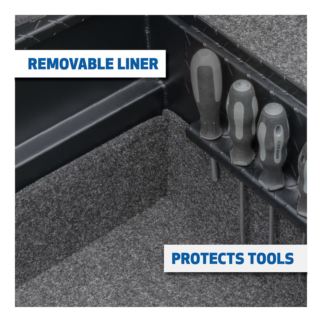 UWS/United Welding Services SL-72-LP-MB-R 72-Inch Secure Lock Low Profile Matte Black Toolbox with Rail