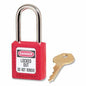 Zenex™ Thermoplastic Safety Lockout Padlock – Red, Keyed Different (KD), 1.5" x 1.75" Body with 1.5" Shackle