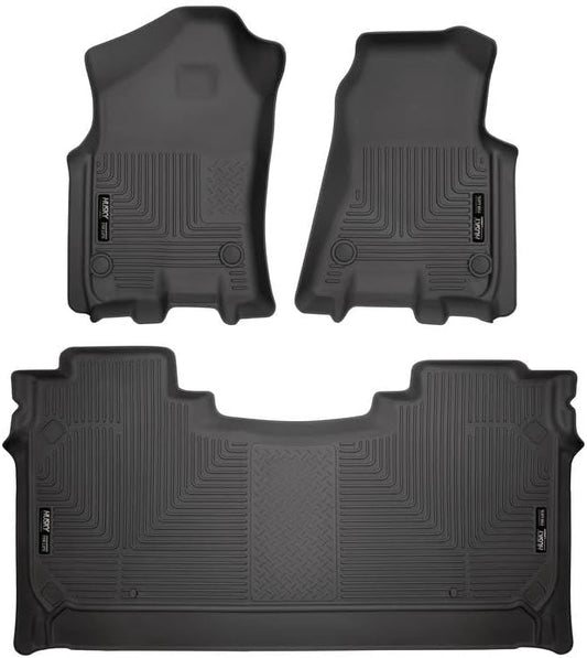 Husky Liner Weatherbeater Series Front & Second Seat Floor Liners for 2019 Ram 1500 Crew Cab - Black (Part #94001)