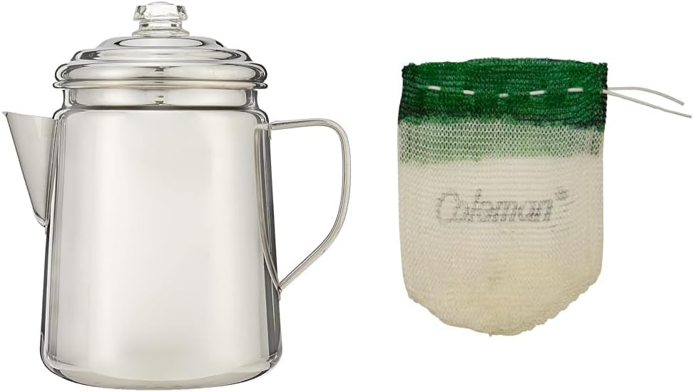Coleman Outdoor 12-Cup Percolator Model C002 for Camping and Outdoor Brewing