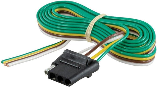 Curt Manufacturing 58042 4-Way Flat Connector Socket with 48-Inch Wires (Vehicle Side)