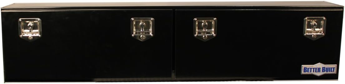 Better Built Top Mount Black Steel Truck Tool Box 72 in x 12 in x 16 in with Double Doors 64210122