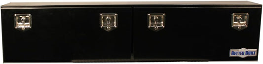 Better Built Top Mount Black Steel Truck Tool Box 72 in x 12 in x 16 in with Double Doors 64210122