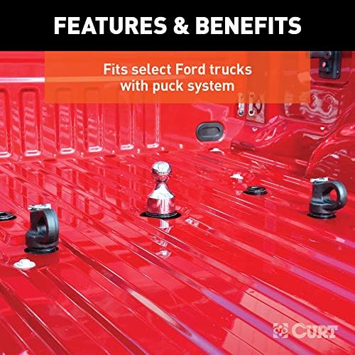 Curt Manufacturing OEM Puck 2-5/16 Inch Gooseneck Kit for Ford F-250/F-350, GM 2500/3500, Titan with 13 C and 16 C Bed Applications