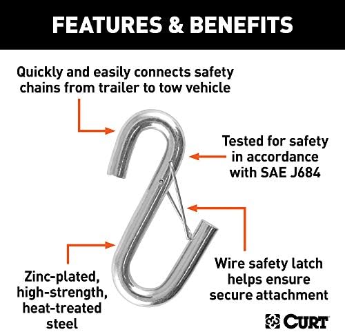 Curt Manufacturing 13/32 Inch Shook with Safety Latch - 3,500 lbs Capacity