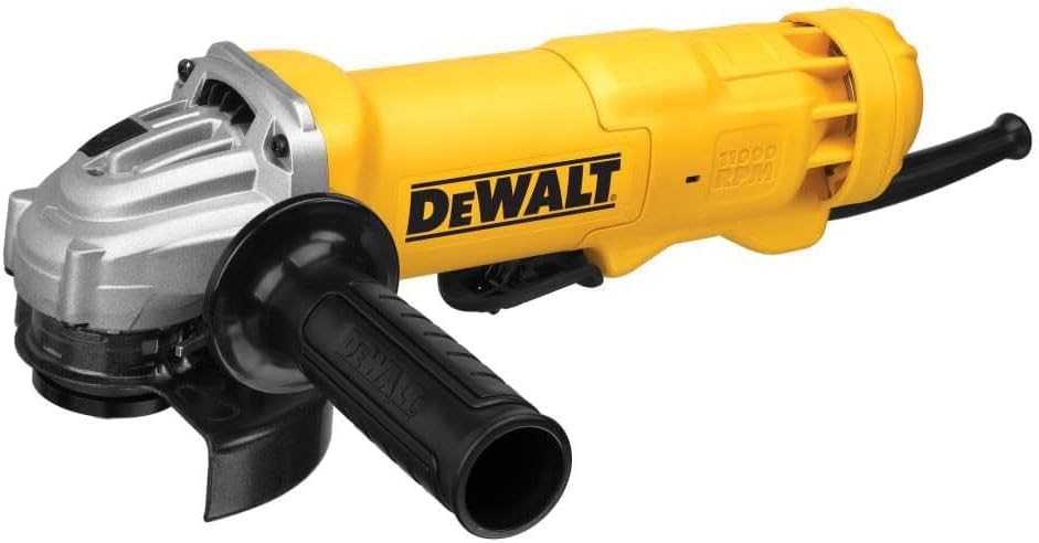 DEWALT DWE402N 4-1/2" Angle Grinder – 11-Amp, 11,000 RPM, Paddle Switch, Corded with Dust Ejection System
