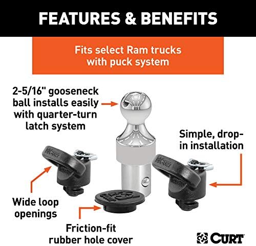 Curt Manufacturing 60638 13 C Ram 2500/3500 OEM Puck Gooseneck Kit with 5th Wheel Prep
