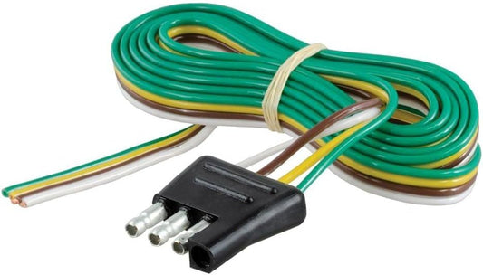 Curt Manufacturing 58032 4-Way Flat Connector Plug with 48-Inch Wires (Trailer Side)