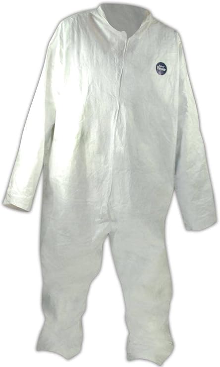 DuPont Tyvek® 400 Coveralls – 2XL, White, Serged Seams, Front Zip with Storm Flap (PACK OF 25)
