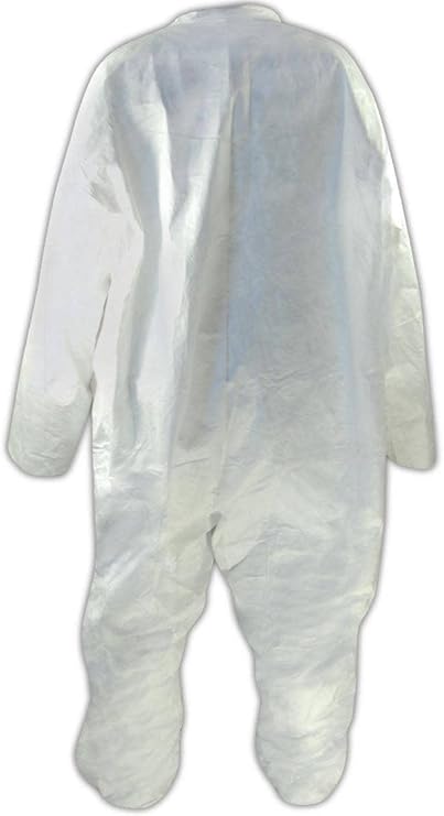 DuPont Tyvek® 400 Coveralls – XL, White, Serged Seams, Front Zip, Open Wrists & Ankles (Pack of 25)