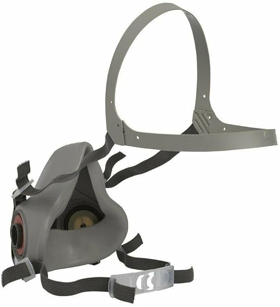 3M Half Facepiece Reusable Respirator 6000 Series – Medium | Adjustable TPE6200 Mask for Gases, Vapors & Particulates