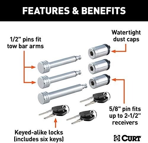 Curt Manufacturing Rambler Tow Bar Lock Set (Part #70005)
