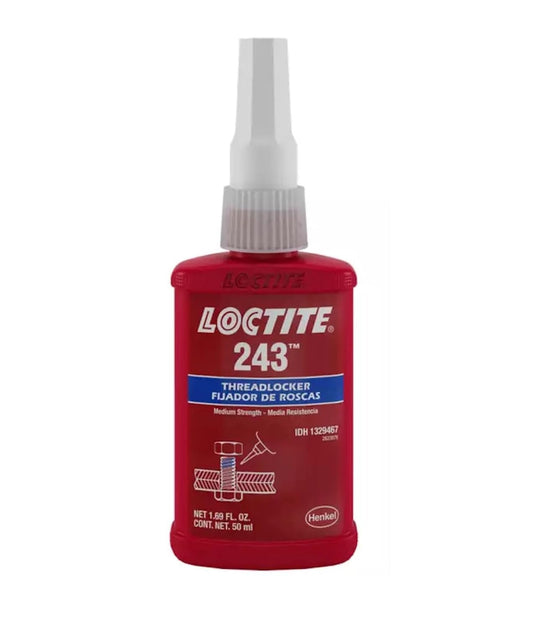 Loctite 243™ Medium-Strength Primerless Threadlocker – Blue, 50 mL Bottle, for 1/4 in to 3/4 in Threaded Fasteners (1329467)
