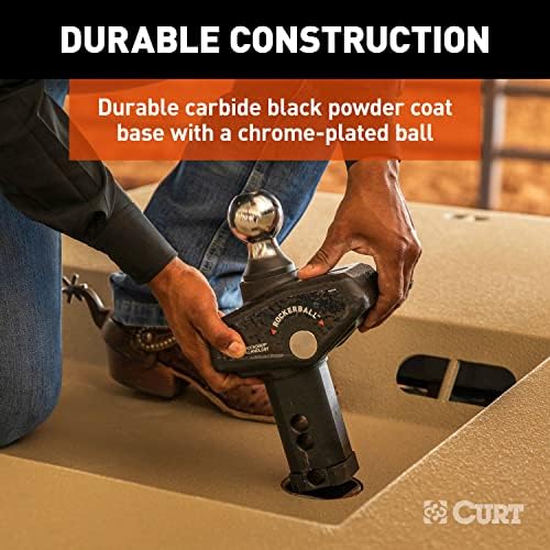 Curt Manufacturing Rockerball 2 5/16 Inch Cushion Hitch Gooseneck Ball (Part #60654)