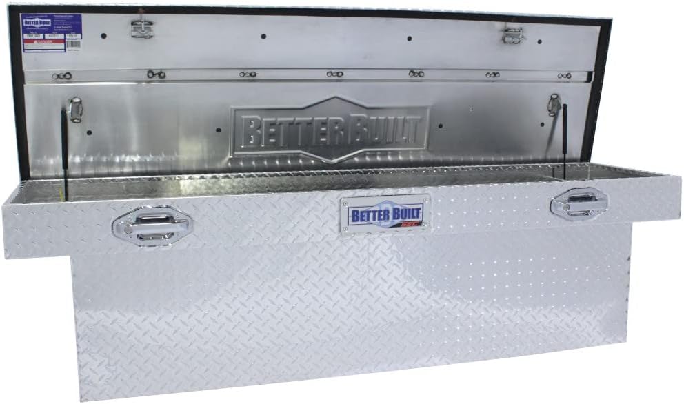 Better Built 79011028 71-Inch Single Lid Saddle Truck Box Deep Bright Aluminum