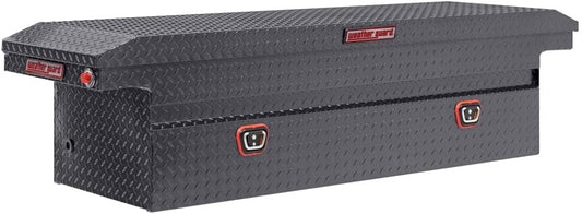 Weather Guard 121 - 6 - 03 Saddle Truck Tool Box - 72" Aluminum, Low Profile, Gloss Black - Autosphere