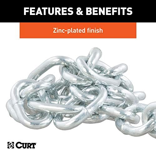 Curt Manufacturing 80312 Grade 30 Plus 3/16 inch x 24 inch Chain Link with J26 Loop