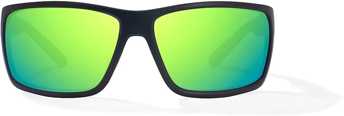 Bajio Sunglasses Bales Beach Green Mirror Glass Black Matte