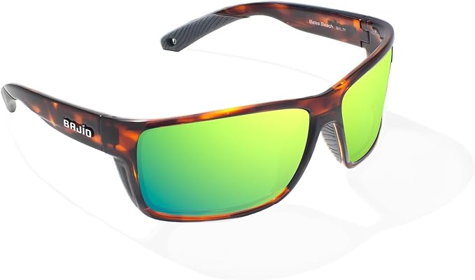 Bajio Sunglasses Bales Beach Green Mirror Glass Brown Tort Gloss