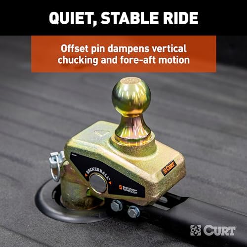 Curt Manufacturing Rockerball Multifit OEM Puck System Gooseneck Ball with 4-Inch Offset