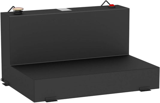 UWS United Welding Services 85 Gallon Matte Black Steel L-Shape Transfer Tank - Model ST-85-L-MB