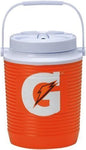 Gatorade 1 Gallon Cooler – Orange & White Portable Beverage Jug with Swing - Up Handle - Autosphere
