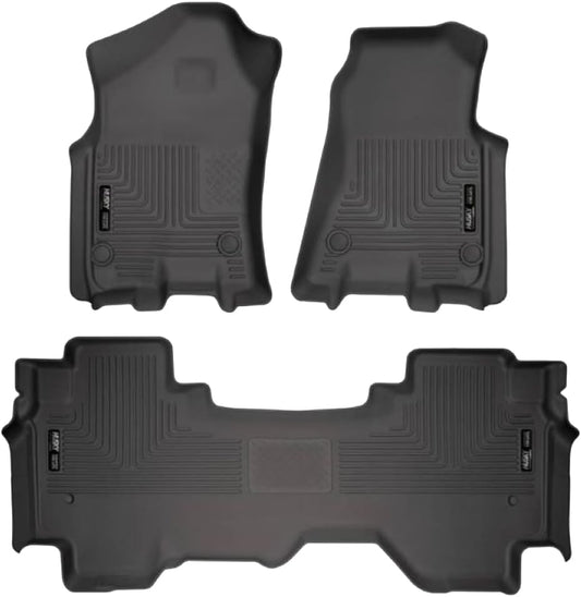 Husky Liner Weatherbeater Series Front & Second Seat Floor Liners for Ram 1500 Quad Cab – Black (Part #94011)
