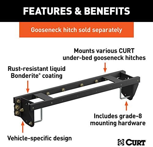Curt Manufacturing 60701 Double Lock EZR Gooseneck Install Brackets for Chevrolet Silverado and GMC Sierra 2500/3500