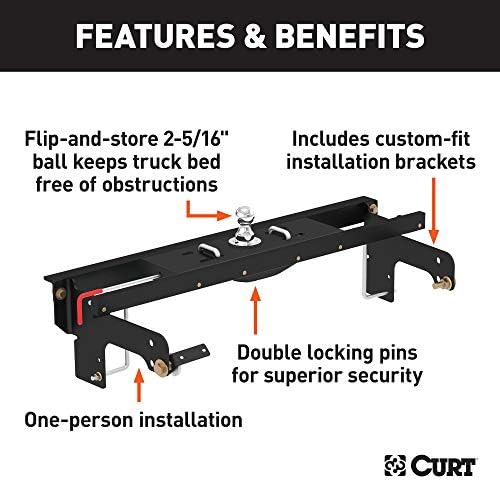 Curt Manufacturing EZr Gooseneck Kit with Installation Kit for Silverado/Sierra 2500/3500 - Part 60681