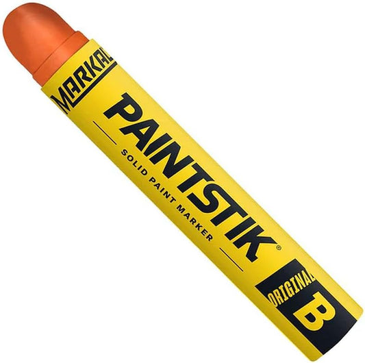 Markal B Paintstik Solid Paint Marker – White, All-Surface, Weather-Resistant, 12-Pack