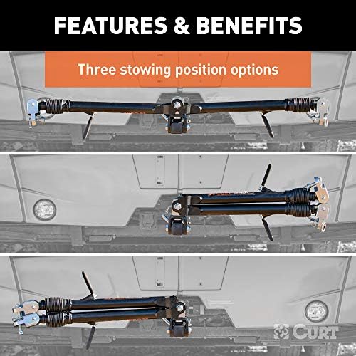 Curt Manufacturing Rambler Steel RV Tow Bar 7500 lb Capacity with 2-inch Shank