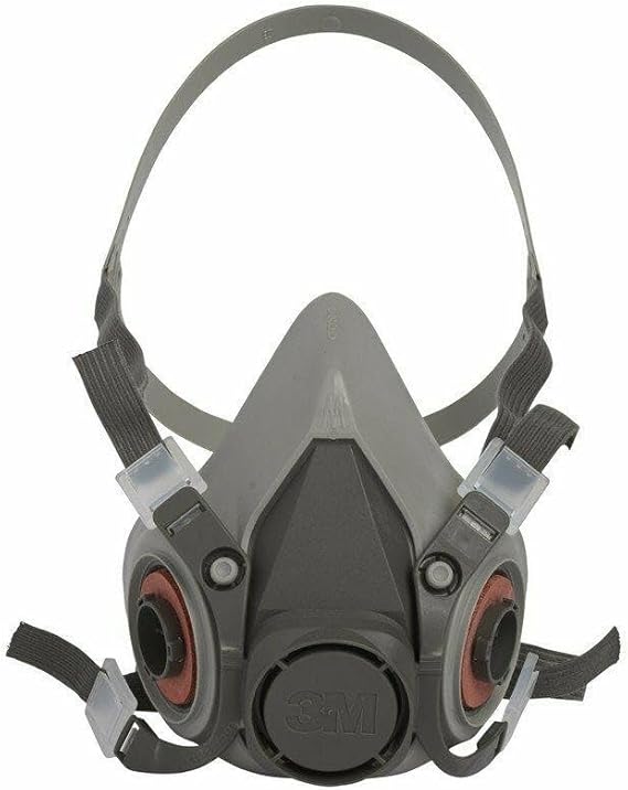 3M Half Facepiece Reusable Respirator 6000 Series – Medium | Adjustable TPE6200 Mask for Gases, Vapors & Particulates