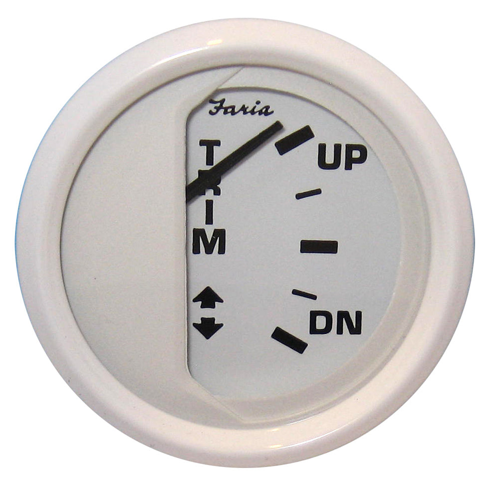 Faria Beede Instruments 13123 Dress White 2" Trim Gauge for Johnson/Evinrude/Suzuki Outboard