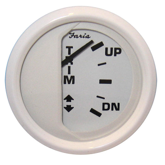 Faria Beede Instruments 13123 Dress White 2" Trim Gauge for Johnson/Evinrude/Suzuki Outboard