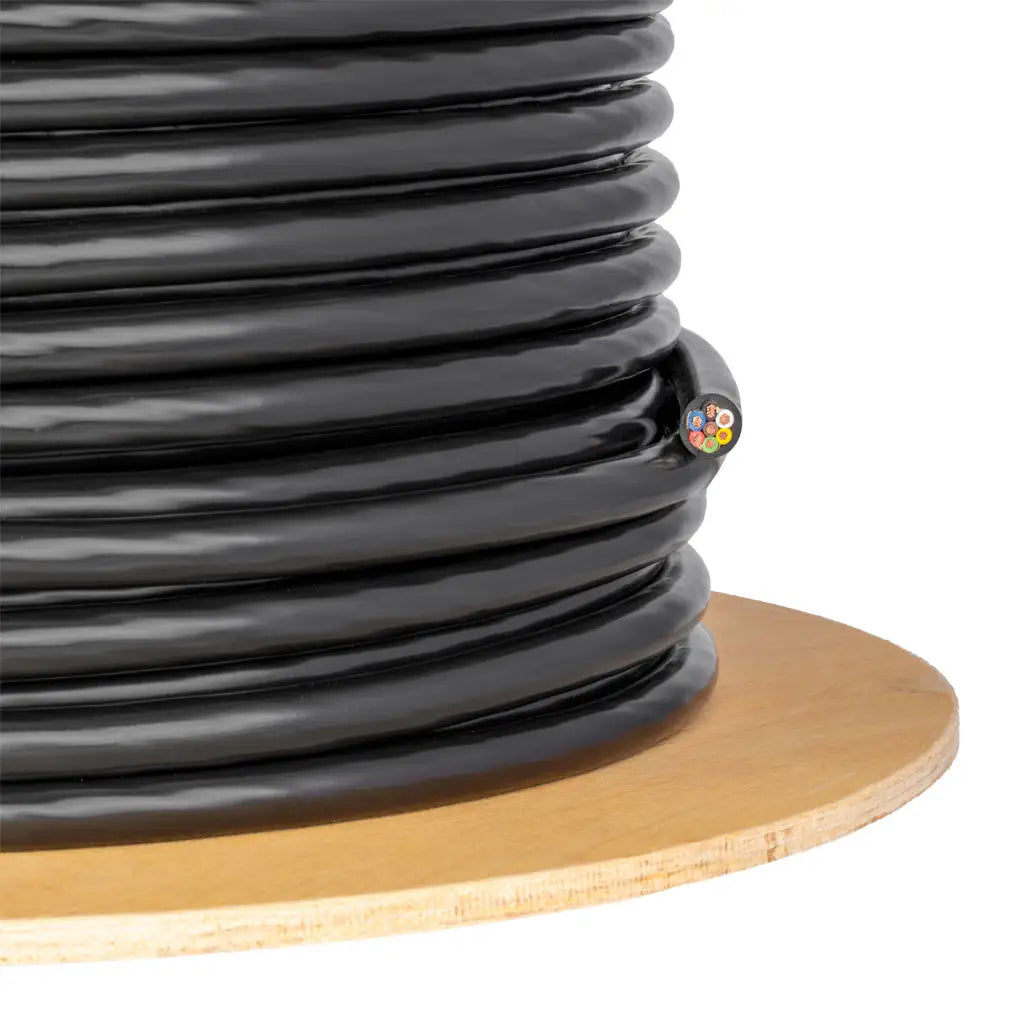 Curt Manufacturing 57031 7-Wire Trailer Cable Wiring Kit, 250 Feet, 12/14 Gauge