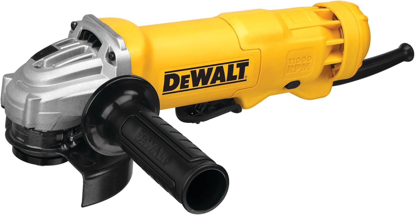 DEWALT DWE402 4.5" Angle Grinder – 11 Amp Motor, Paddle Switch, 11,000 RPM, Corded Power Tool