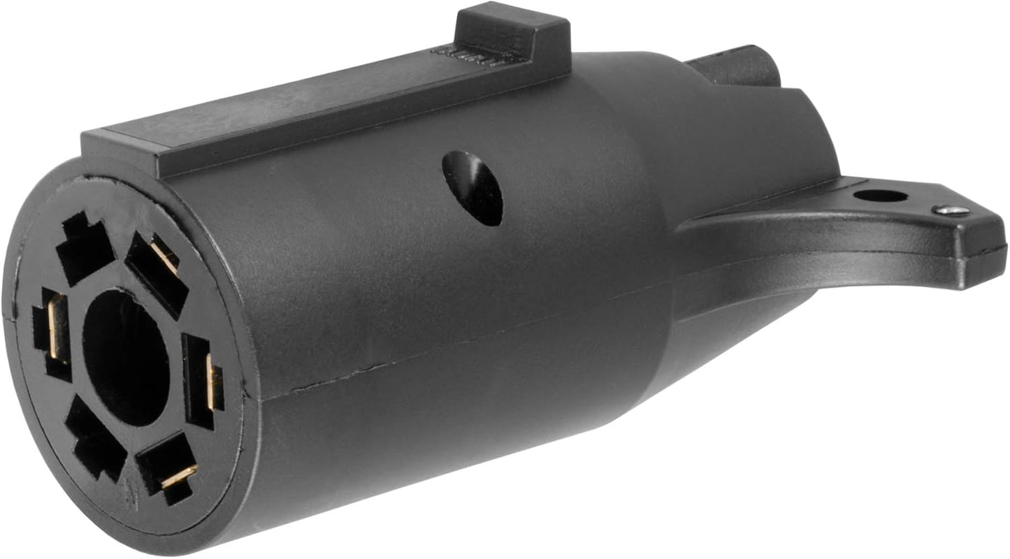 Curt Manufacturing 57240 7-Way RV Round to 4-Way Flat Trailer Wiring Adapter