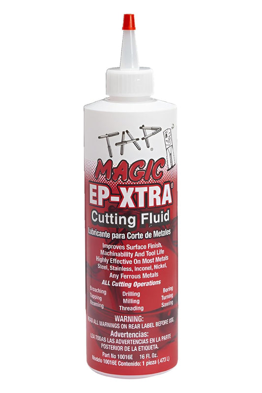 Tap Magic EP-Xtra® Cutting Fluid – 16 oz Squeeze Bottle with Spout (10016E, 12/Case)