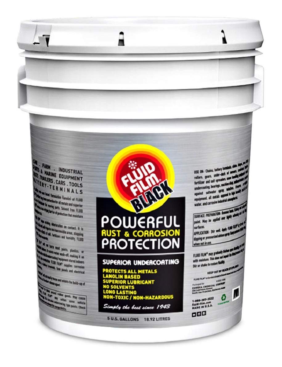 Fluid Film Black (5 Gallon) Non - Aerosol Anti - Rust Coating, Penetrant & Lubricant - Autosphere