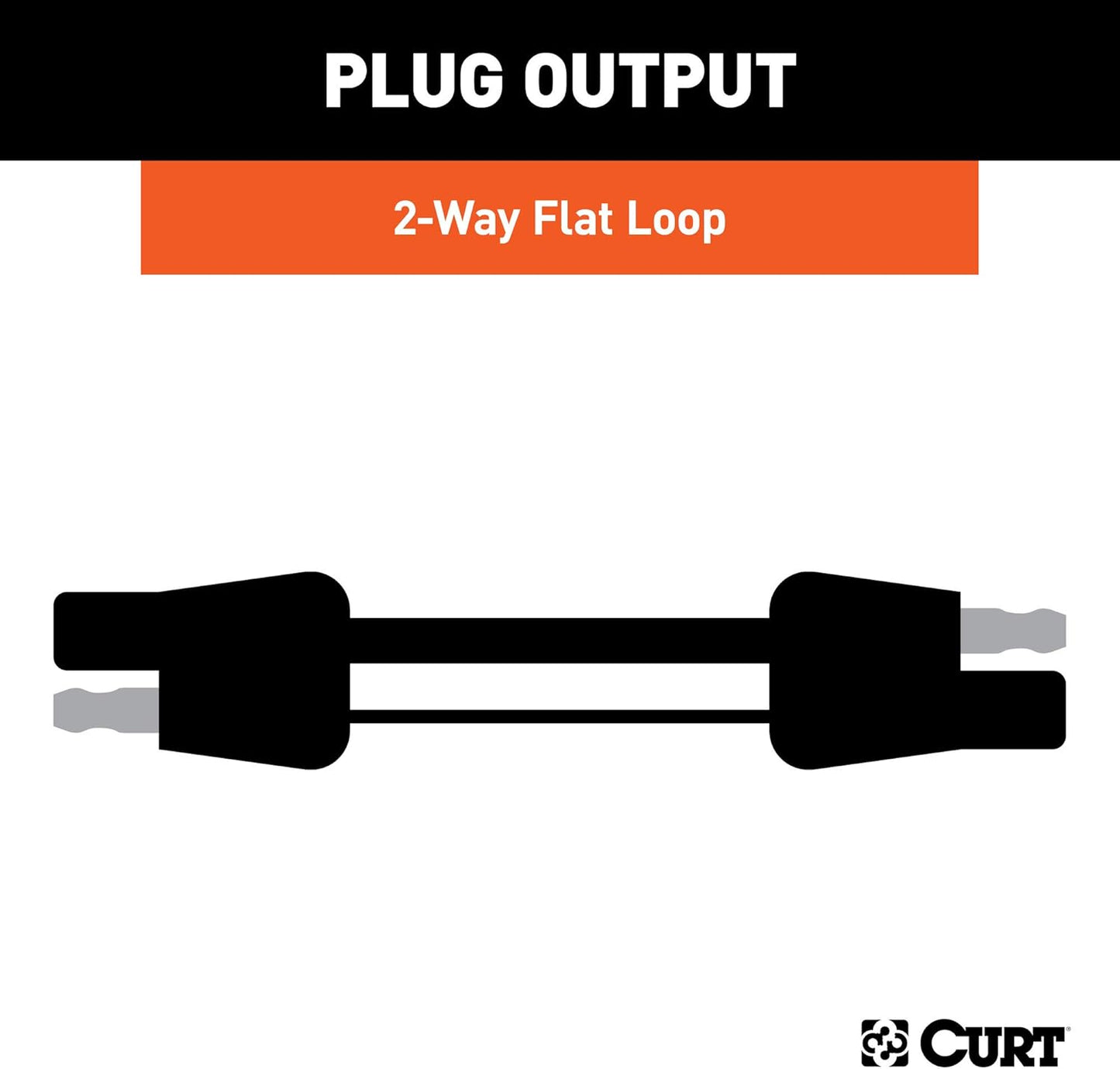 Curt Manufacturing 58020 2 Flat Loop 12 Inch Trailer Wiring Connector Bulk Pack