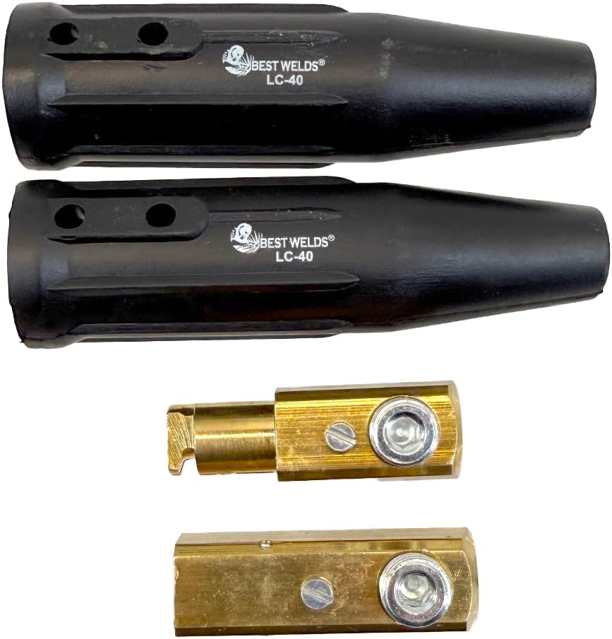 Best Welds 2/0 AWG Welding Cable Assembly – 50 ft with LC40 Male/Female Ball Point Connection