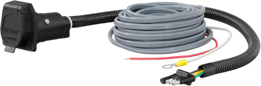 Curt Manufacturing 4 to 7 Way Trailer Adapter with Brake Control Wiring - Part 57186