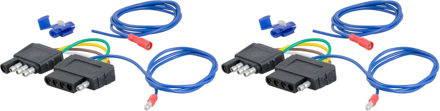 Curt Manufacturing 57187 4 to 5 Way Flat Electrical Adapter for Boat Trailer Surge Brakes