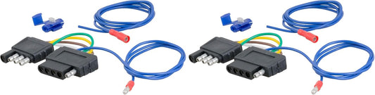 Curt Manufacturing 57187 4 to 5 Way Flat Electrical Adapter for Boat Trailer Surge Brakes