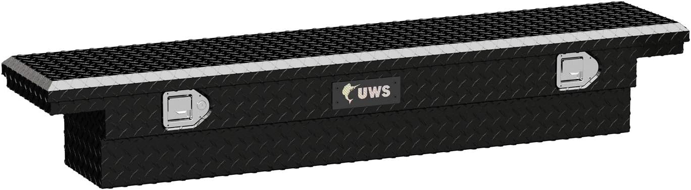 UWS United Welding Services TBS-63-SL-LP-B Slimline Crossover Truck Tool Box - Low Profile, Black
