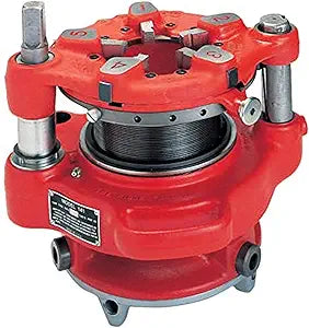 RIDGID 36620 Model 141 NPT Receding Geared Threader for 2-1/2" to 4" Pipes – Built-In Jaw Clutch & Fully Enclosed Gearing – Red