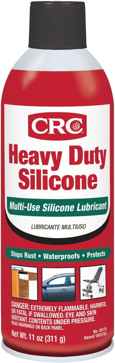 CRC Heavy Duty Silicone Lubricant, 11 Wt Oz, Clear Colorless Liquid
