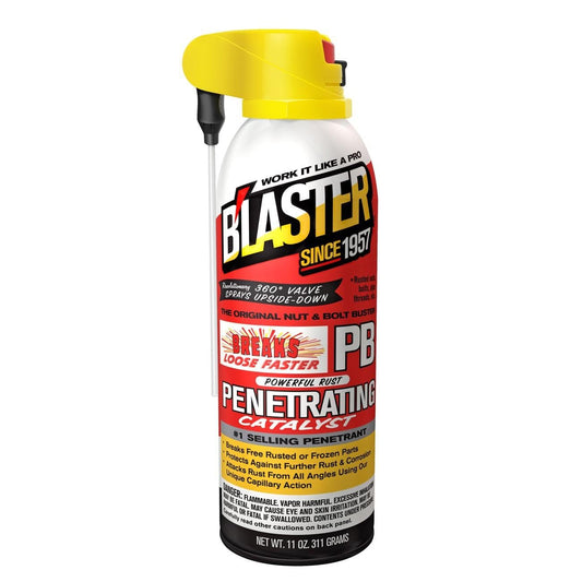 B’laster 16-PB-DS ProStraw Rust Penetrant & Lubricant – 11 oz Can (Pack of 12) | Industrial-Grade Precision Spray for Automotive, Marine, Plumbing