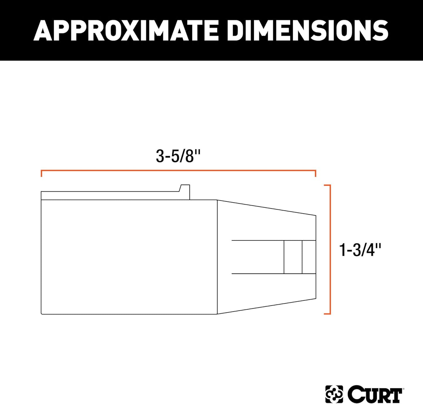 Curt Manufacturing 57241 7-Way RV Round to 4-Way Flat Trailer Wiring Adapter