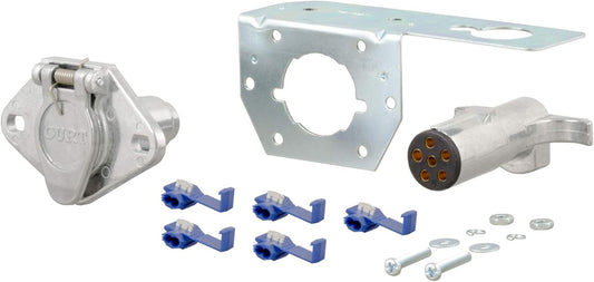 Curt Manufacturing I8/I9/I21 6-Pole Lead Die Cast Connector for Car and Trailer Ends - Part 58093